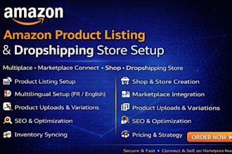 do amazon product listing multi marketplace connect shop dropshipping storefront