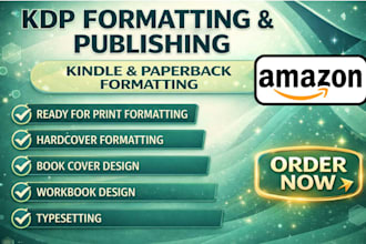 do professional book formatting amazon KDP ebook and paperback