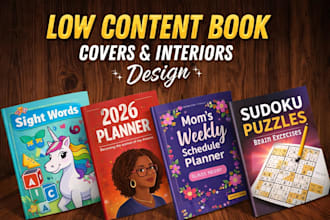 low content book interior design for amazon KDP publishing