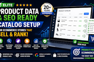 do elite product data and SEO ready catalog setup for ecommerce