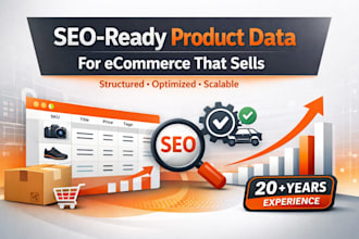 do elite product data and SEO ready catalog setup for ecommerce