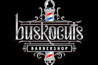 do creative wonderful salon, barbershop logo