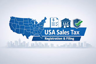file USA sales tax registration and sales tax return filing,  llc, business