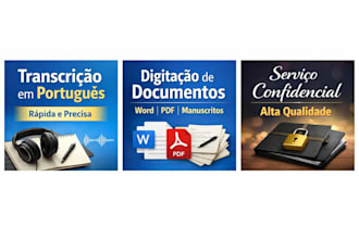 digitacao e transcricao agil em portugues com qualidade