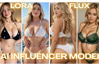 create realistic ai influencer model lora for instagram ,and ai avatar design
