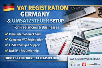 do german vat registration, return for online business, freelancers and startups