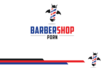 do modern eye catching barbershop logo