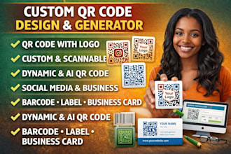 create custom qr code design with logo and qr code generator