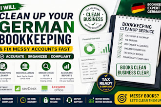 clean up your german bookkeeping and fix messy accounts and catch up fast