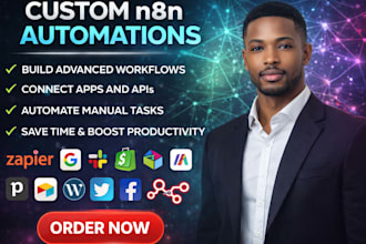 build n8n automation, ai agents, workflows,  API integrations and domain setup