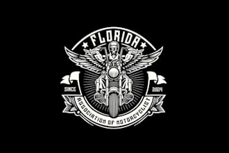 design kickass motorcycle rider advocacy group logo