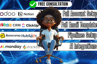 setup zoho crm hubspot monday crm slack automation notion template basecamp