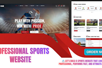 create a responsive and professional sports website, arcade games website
