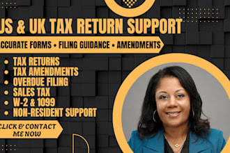 help prepare US or UK tax returns and tax amendments
