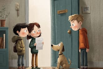 draw a hilariously funny childrens book illustration