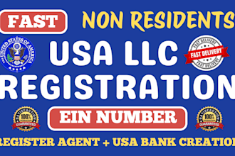 usa llc registration, ein number for us and non usa residents in any US states