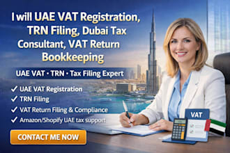 uae vat registration trn filing dubai tax consultant vat return bookkeeping uaes