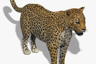 create realistic 3d animal model for toys 3d printing and collectibles