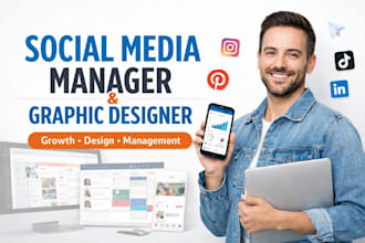manage your social media and design highconverting graphics for growth