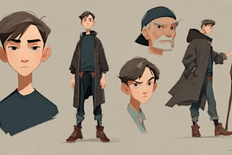 create 2d digital character design