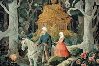 draw fairy tale illustration for your project