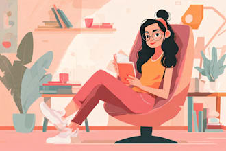 draw flat vector character illustration for anything