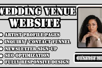 wedding venue website, wedding website design, event venue website, event site