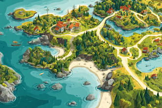 draw a vector map in illustrator