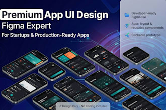 design modern mobile app UI UX in figma for android and ios