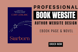 build author website, book author, landing pages, wordpress website