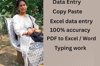 do accurate data entry, typing  and online from filling
