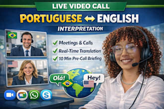 be your english to portuguese live interpreter