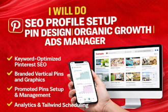 do pinterest profile setup SEO pin design organic growth ads manager tailwind