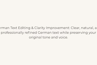 improve clarity and flow of your german text professionally