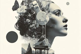 design creative music album cover art or music song artwork