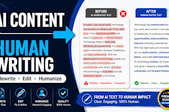 check plagiarism, rewrite and humanize ai content