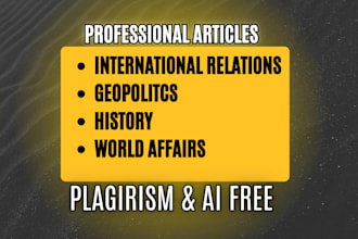 write international relations and political science