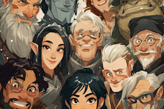 design custom dnd party portraits and group art