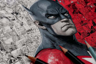 make drawing of super hero character