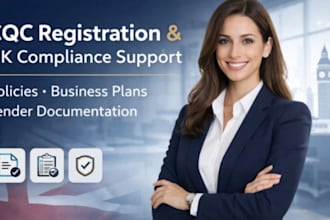 help with cqc registration policies and UK care business plan
