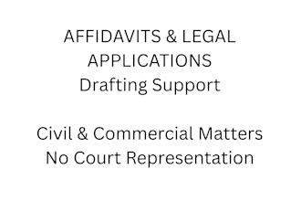 draft affidavits, declarations or legal applications and replies