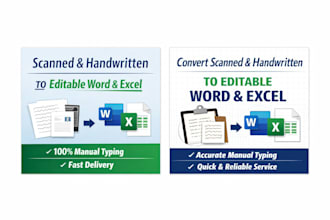 type scanned images and handwritten notes to word