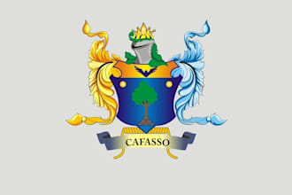 design a minimalist family crest logo