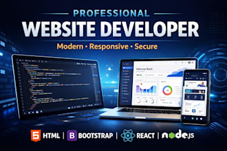 do html css javascript react website development
