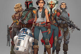 draw you as a stranger things or star wars character