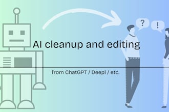 clean up ai or deepl translated texts in english or french