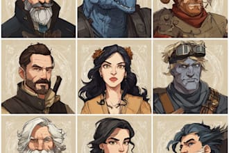 design custom dnd party portraits and group art