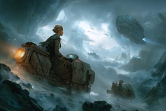 paint scifi or fantasy digital art illustration