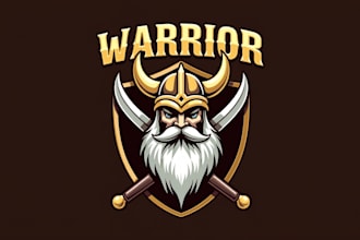 make different warrior viking head mascot logo with express delivery