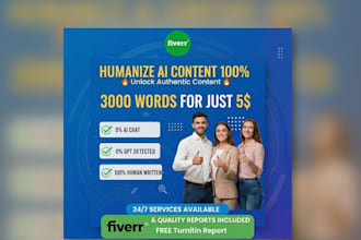 humanize ai content form your report, research paper or any file